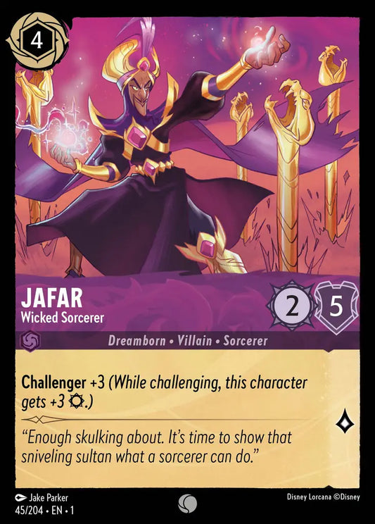 Jafar - Wicked Sorcerer - 45/204 - Common - The First Chapter - Disney Lorcana