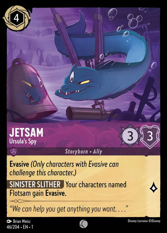 Jetsam - Ursula's Spy - 46/204 - Common - The First Chapter - Disney Lorcana