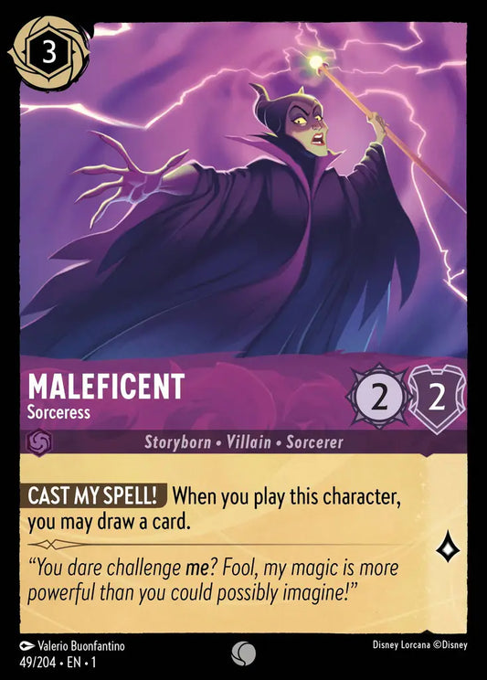 Maleficent - Sorceress - 49/204 - Common - The First Chapter - Disney Lorcana