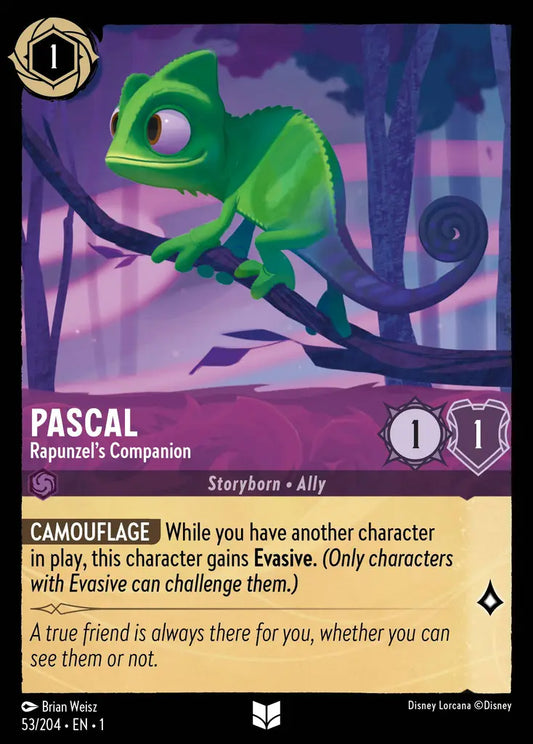 Pascal - Rapunzel's Companion - 53/204 - Uncommon - The First Chapter - Disney Lorcana