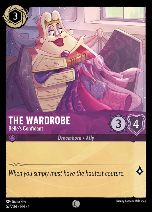 The Wardrobe - Belle's Confidant - 57/204 - Common - The First Chapter - Disney Lorcana