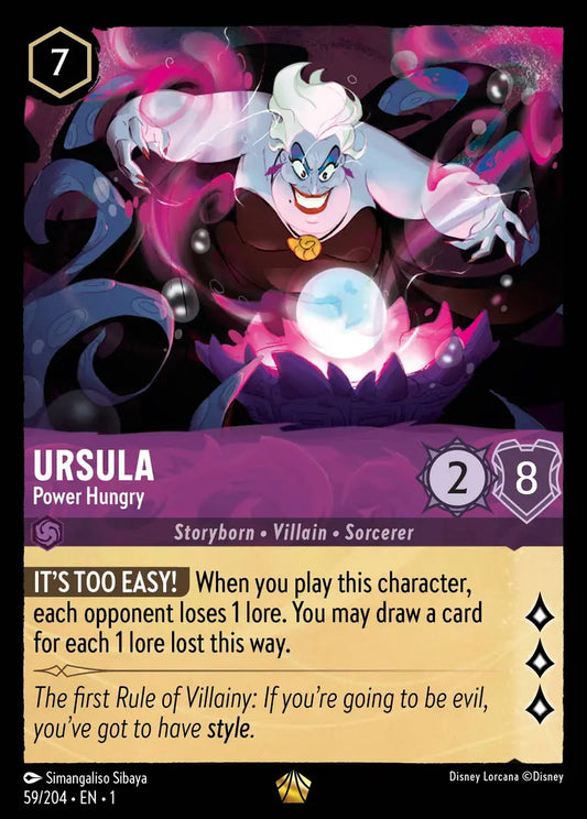 Ursula - Power Hungry - 59/204 - Legendary - The First Chapter - Disney Lorcana