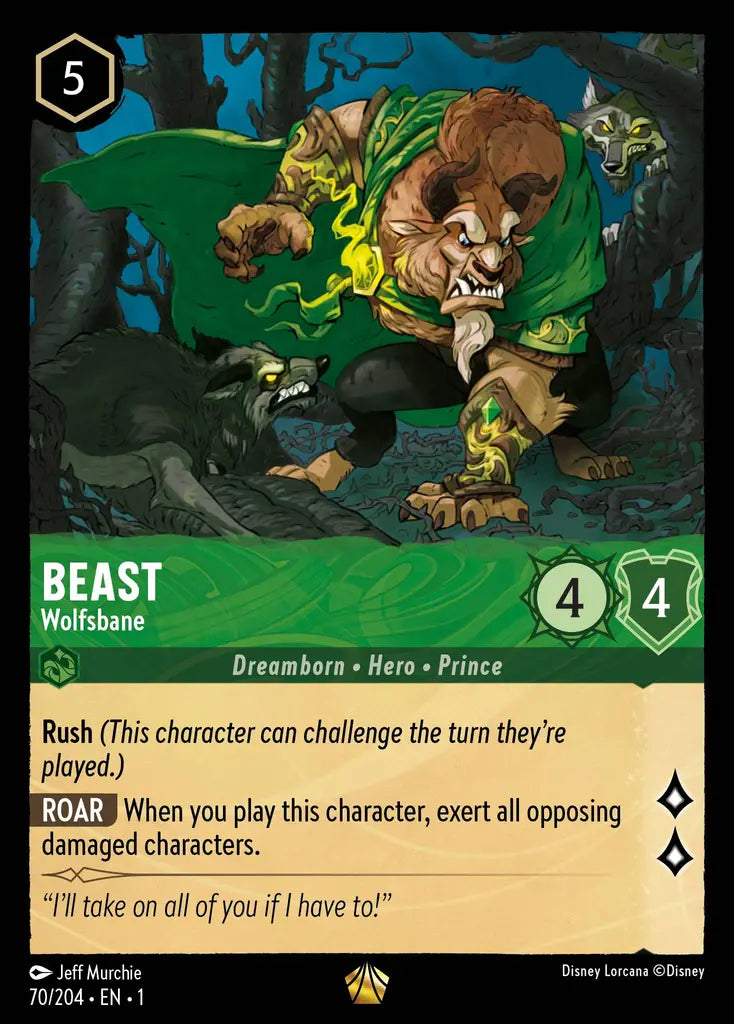 Beast - Wolfsbane - 70/204 - Legendary - The First Chapter - Disney Lorcana