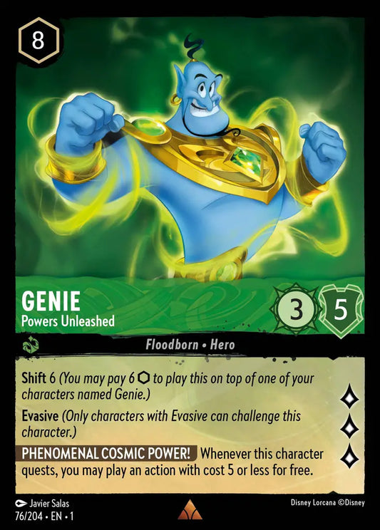 Genie - Powers Unleashed - 76/204 - Rare - The First Chapter - Disney Lorcana