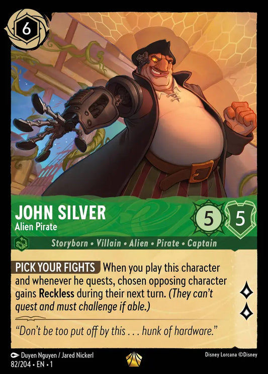 John Silver - Alien Pirate - 82/204 - Legendary - The First Chapter - Disney Lorcana