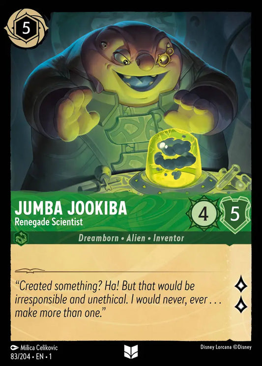 Jumba Jookiba - Renegade Scientist - 83/204 - Uncommon - The First Chapter - Disney Lorcana