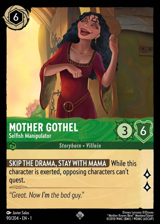 Mother Gothel - Selfish Manipulator - 90/204 - Super Rare - The First Chapter - Disney Lorcana