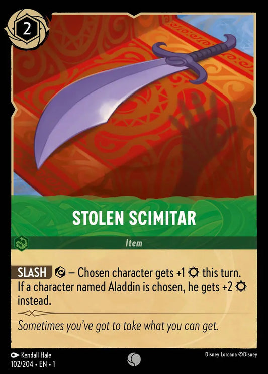 Stolen Scimitar - 102/204 - Common - The First Chapter - Disney Lorcana