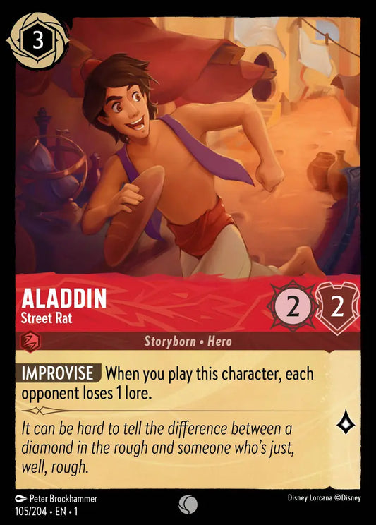Aladdin - Street Rat - 105/204 - Common - The First Chapter - Disney Lorcana