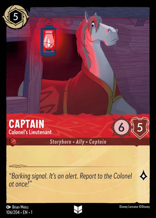 Captain - Colonel's Lieutenant - 106/204 - Uncommon - The First Chapter - Disney Lorcana