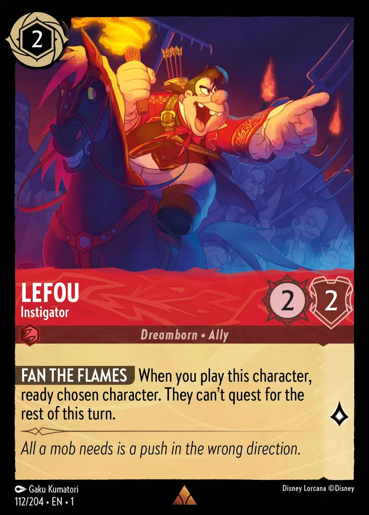 LeFou - Instigator - 112/204 - Rare - The First Chapter - Disney Lorcana