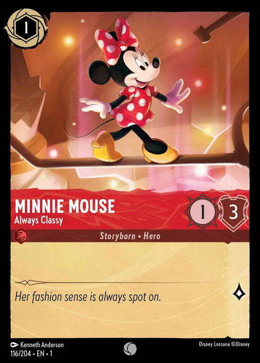 Minnie Mouse - Always Classy - 116/204 - Common - The First Chapter - Disney Lorcana