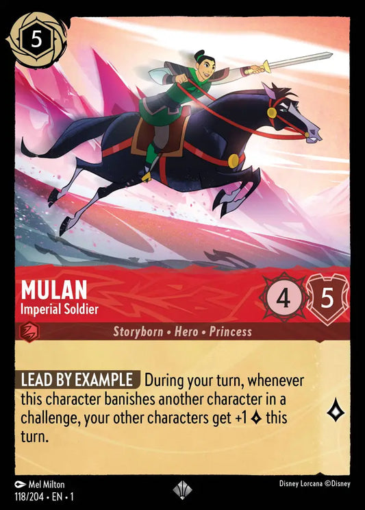 Mulan - Imperial Soldier - 118/204 - Super Rare - The First Chapter - Disney Lorcana