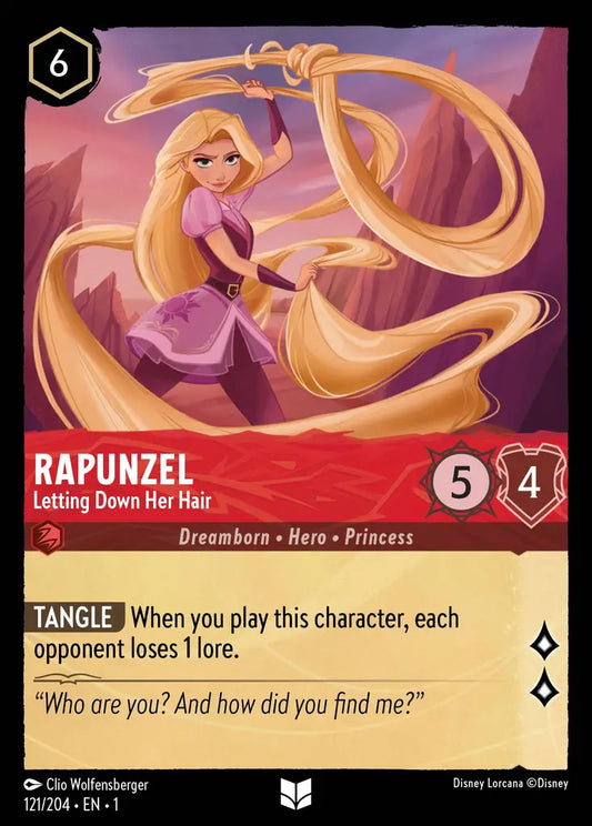 Rapunzel - Letting Down Her Hair - 121/204 - Uncommon - The First Chapter - Disney Lorcana