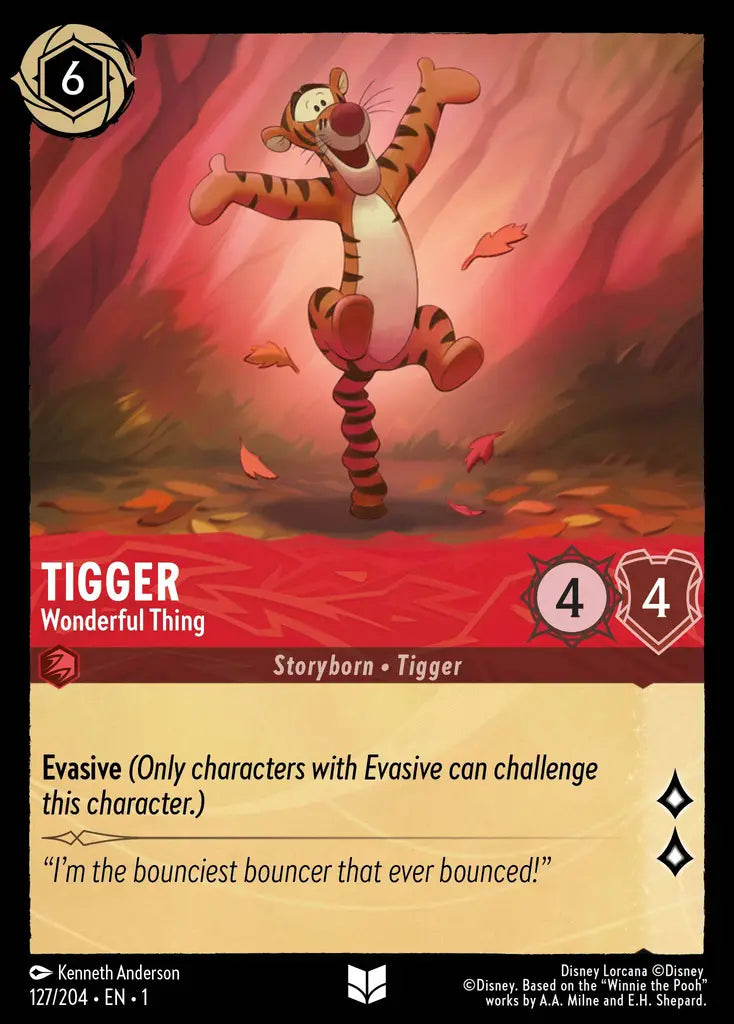 Tigger - Wonderful Thing - 127/204 - Uncommon - The First Chapter - Disney Lorcana