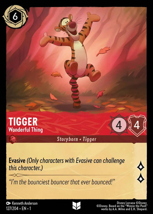 Tigger - Wonderful Thing - 127/204 - Uncommon - The First Chapter - Disney Lorcana