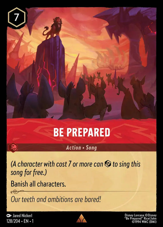 Be Prepared - 128/204 - Rare - The First Chapter - Disney Lorcana