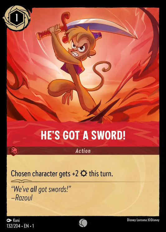 He's Got A Sword! - 132/204 - Common - The First Chapter - Disney Lorcana