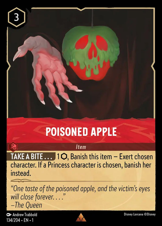 Poisoned Apple - 134/204 - Rare - The First Chapter - Disney Lorcana