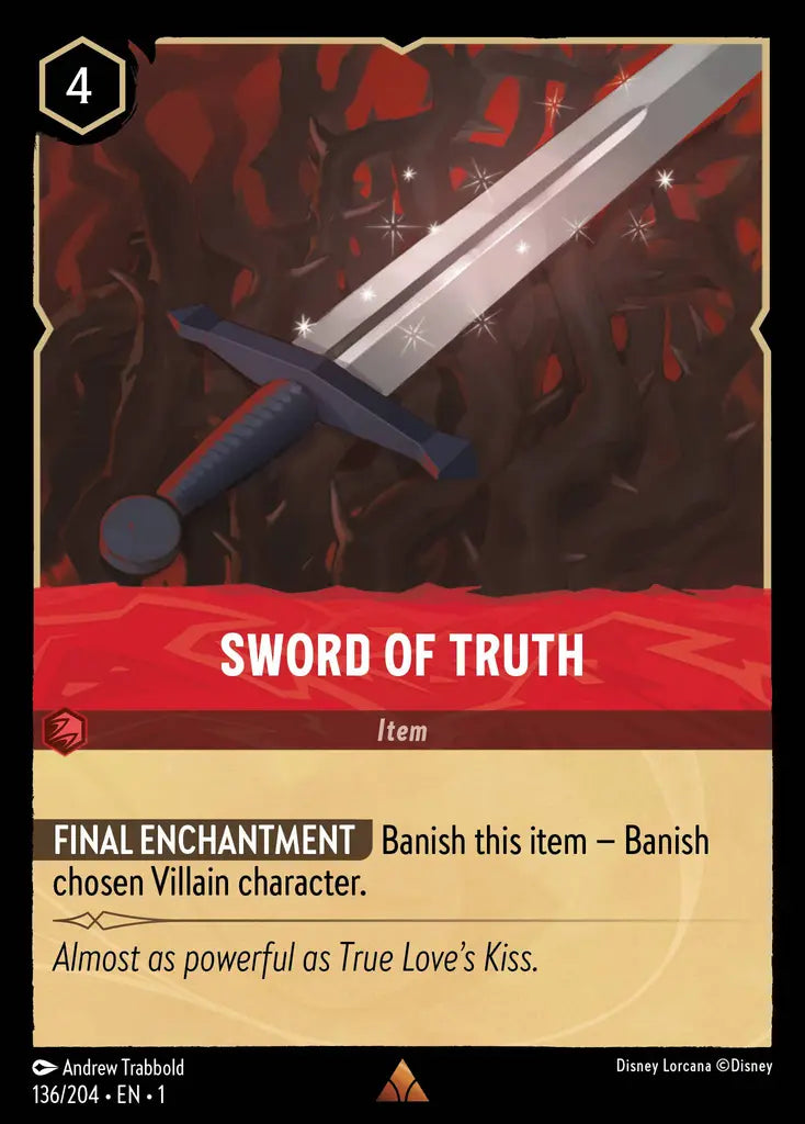 Sword of Truth - 136/204 - Rare - The First Chapter - Disney Lorcana