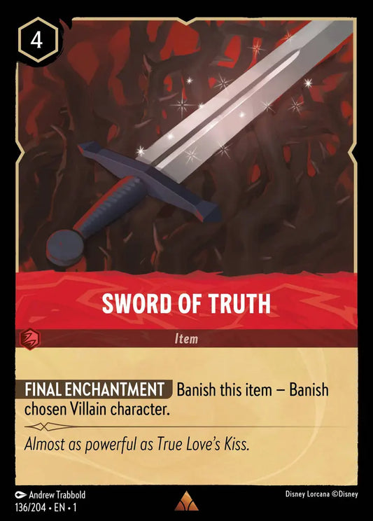 Sword of Truth - 136/204 - Rare - The First Chapter - Disney Lorcana