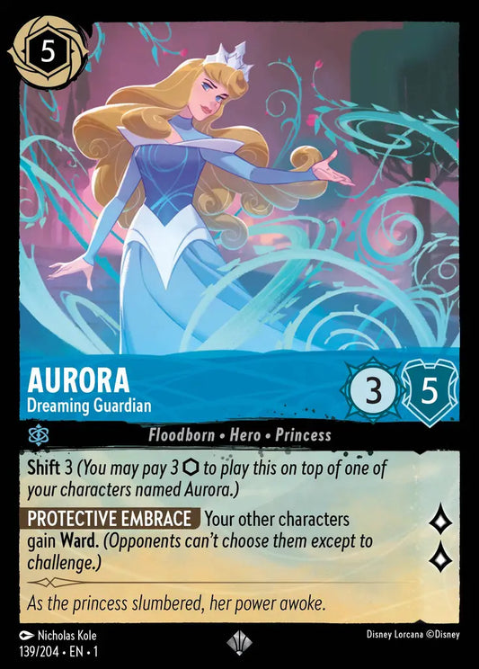 Aurora - Dreaming Guardian - 139/204 - Super Rare - The First Chapter - Disney Lorcana