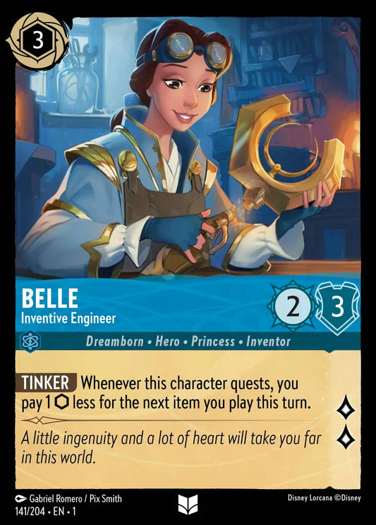 Belle - Inventive Engineer - 141/204 - Uncommon - The First Chapter - Disney Lorcana