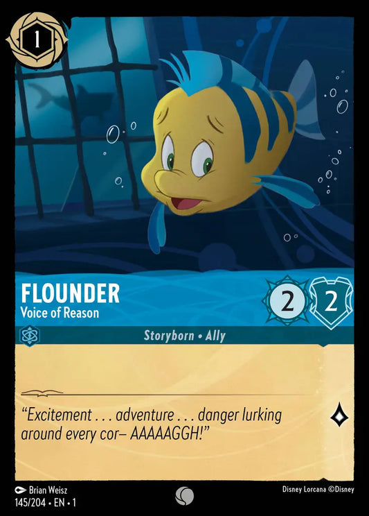 Flounder - Voice of Reason - 145/204 - Common - The First Chapter - Disney Lorcana