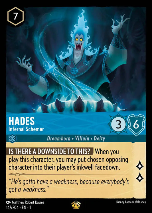 Hades - Infernal Schemer - 147/204 - Legendary - The First Chapter - Disney Lorcana
