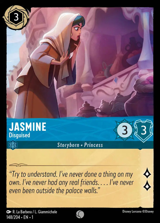 Jasmine - Disguised - 148/204 - Common - The First Chapter - Disney Lorcana