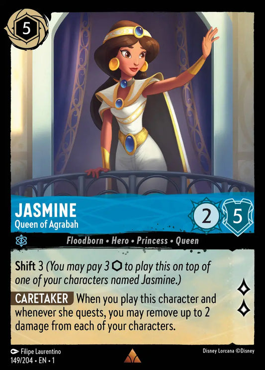 Jasmine - Queen of Agrabah - 149/204 - Rare - The First Chapter - Disney Lorcana