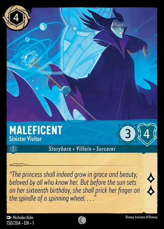 Maleficent - Sinister Visitor - 150/204 - Common - The First Chapter - Disney Lorcana
