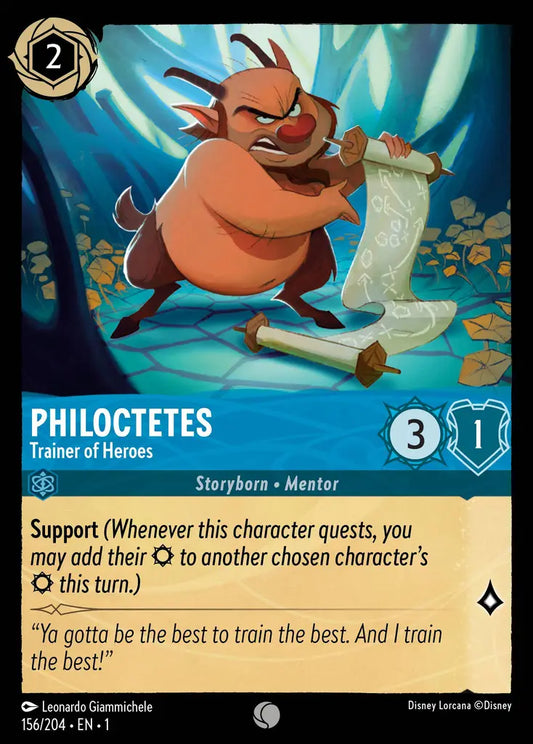 Philoctetes - Trainer of Heroes - 156/204 - Common - The First Chapter - Disney Lorcana