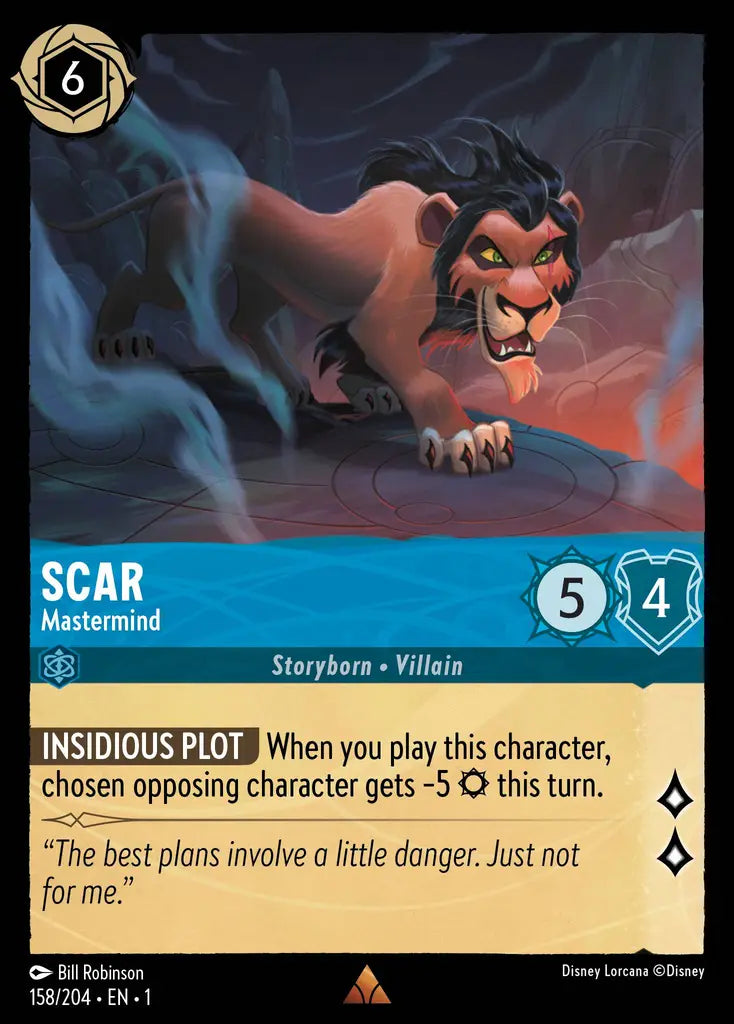 Scar - Mastermind - 158/204 - Rare - The First Chapter - Disney Lorcana