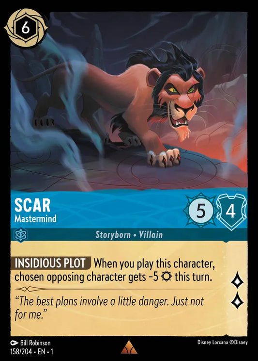 Scar - Mastermind - 158/204 - Rare - The First Chapter - Disney Lorcana