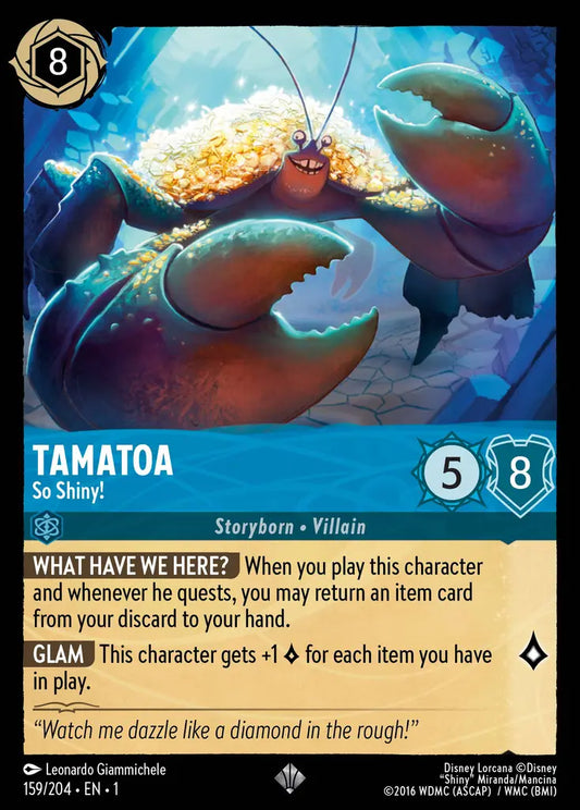 Tamatoa - So Shiny! - 159/204 - Super Rare - The First Chapter - Disney Lorcana