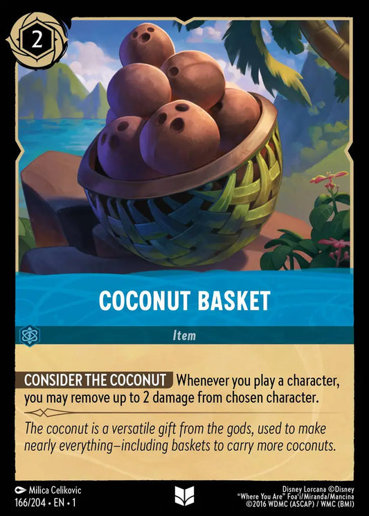 Coconut Basket - 166/204 - Uncommon - The First Chapter - Disney Lorcana