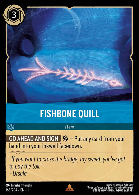 Fishbone Quill - 168/204 - Rare - The First Chapter - Disney Lorcana