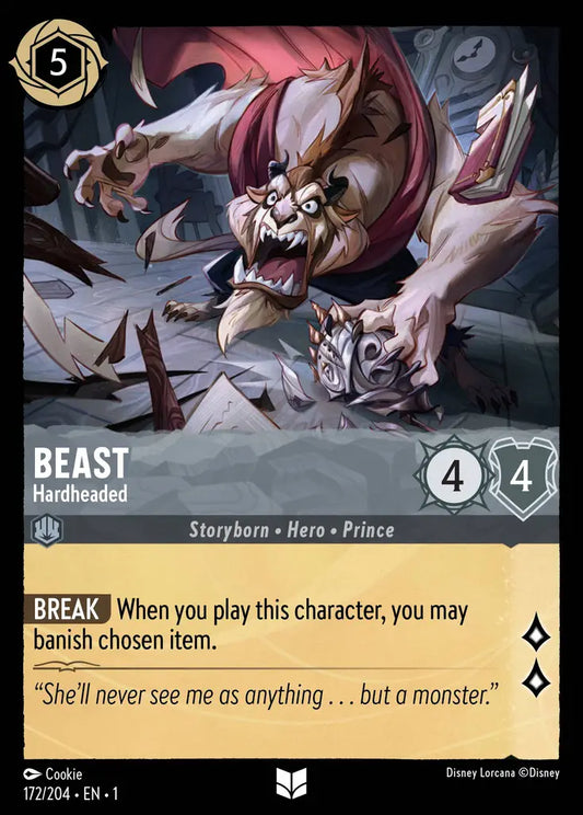 Beast - Hardheaded - 172/204 - Uncommon - The First Chapter - Disney Lorcana