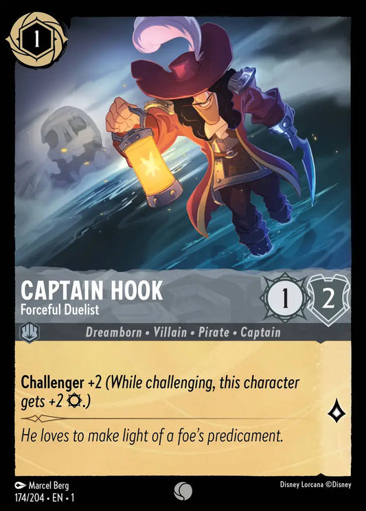 Captain Hook - Forceful Duelist - 174/204 - Common - The First Chapter - Disney Lorcana
