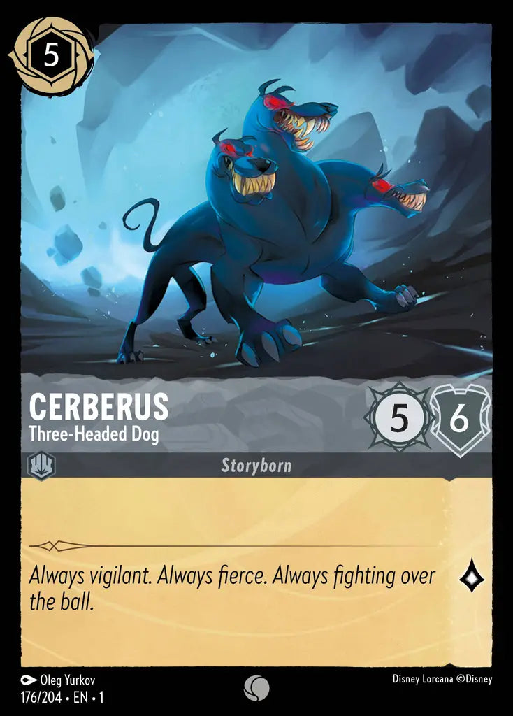 Cerberus - Three-Headed Dog - 176/204 - Common - The First Chapter - Disney Lorcana