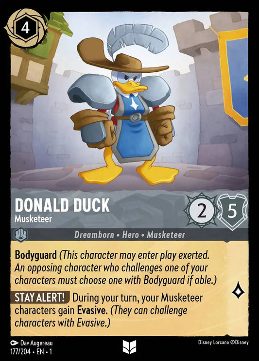 Donald Duck - Musketeer - 177/204 - Uncommon - The First Chapter - Disney Lorcana