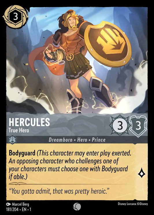 Hercules - True Hero - 181/204 - Common - The First Chapter - Disney Lorcana