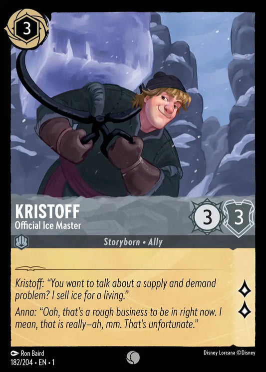 Kristoff - Official Ice Master - 182/204 - Common - The First Chapter - Disney Lorcana
