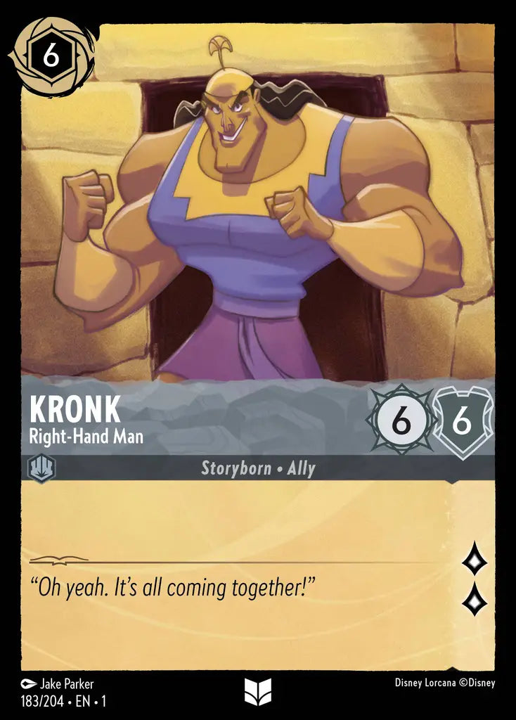 Kronk - Right-Hand Man - 183/204 - Uncommon - The First Chapter - Disney Lorcana
