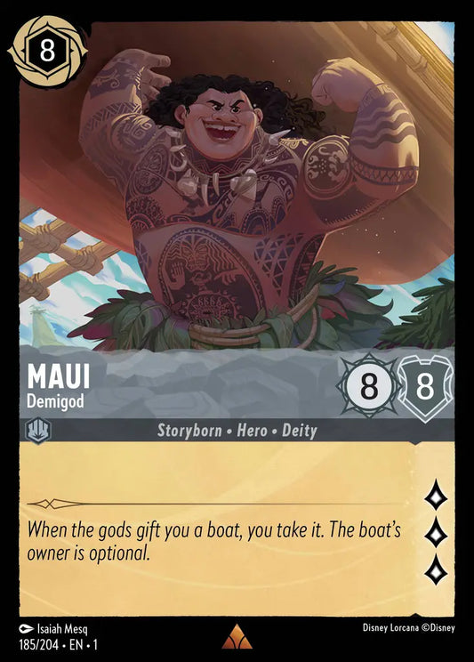 Maui - Demigod - 185/204 - Rare - The First Chapter - Disney Lorcana