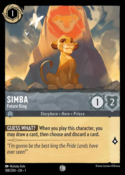Simba - Future King - 188/204 - Common - The First Chapter - Disney Lorcana