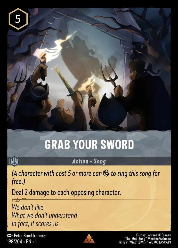 Grab Your Sword - 198/204 - Rare - The First Chapter - Disney Lorcana