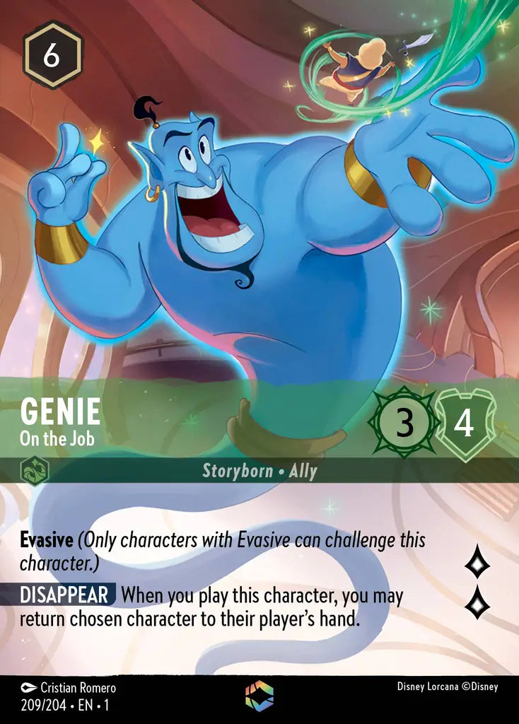 Genie - On the Job - 209/204 - Enchanted - The First Chapter - Disney Lorcana