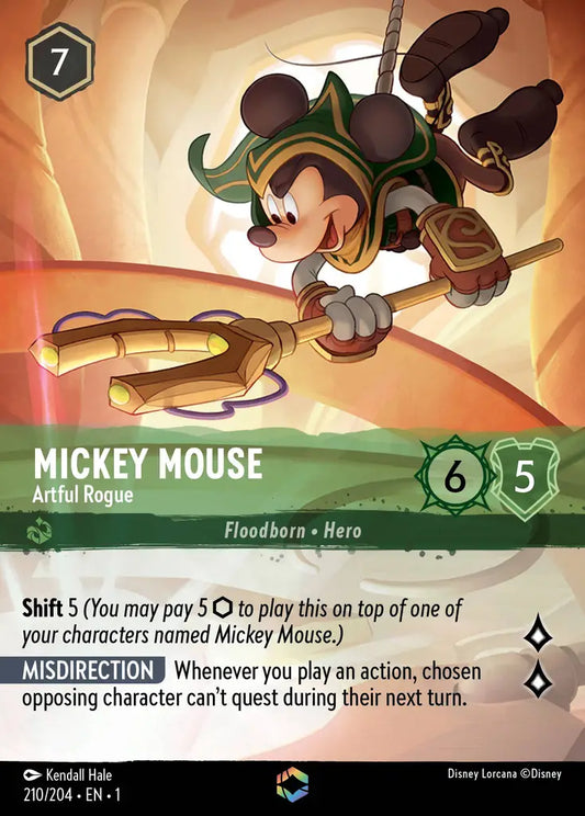 Mickey Mouse - Artful Rogue - 210/204 - Enchanted - The First Chapter - Disney Lorcana